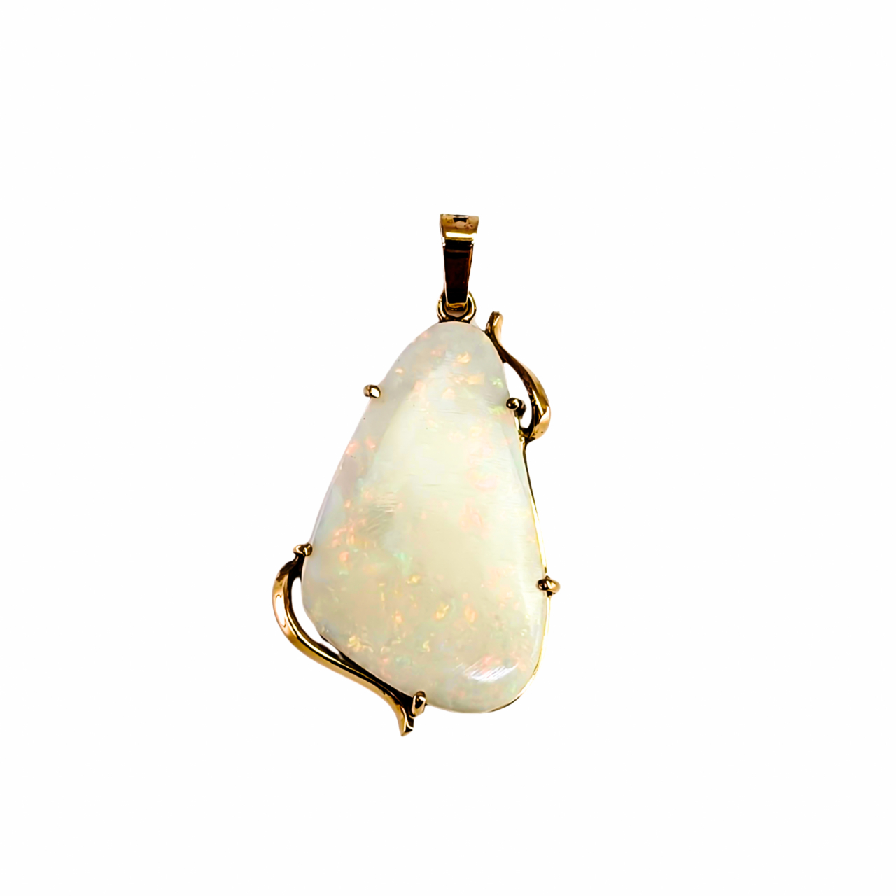 14ct Yellow Gold Solid Opal Pendant #67992 14ct Yellow Gold Solid Opal Pendant #67992 - Image 4