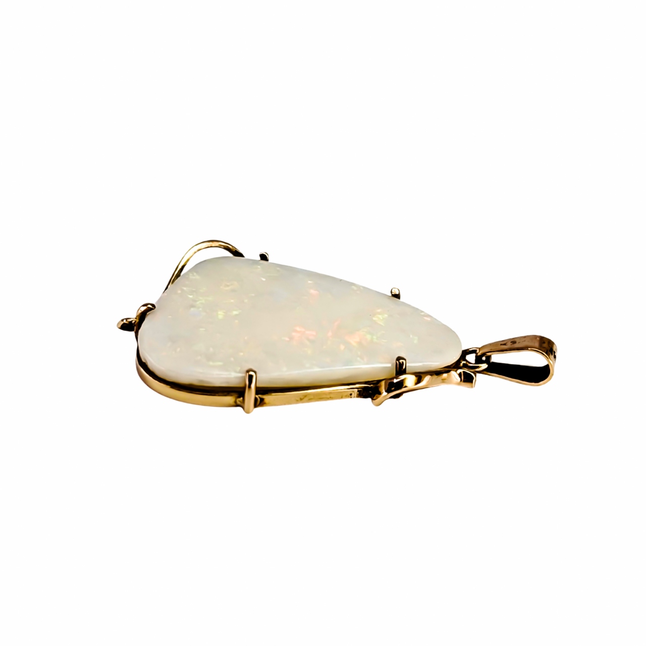 14ct Yellow Gold Solid Opal Pendant #67992 14ct Yellow Gold Solid Opal Pendant #67992 - Image 5