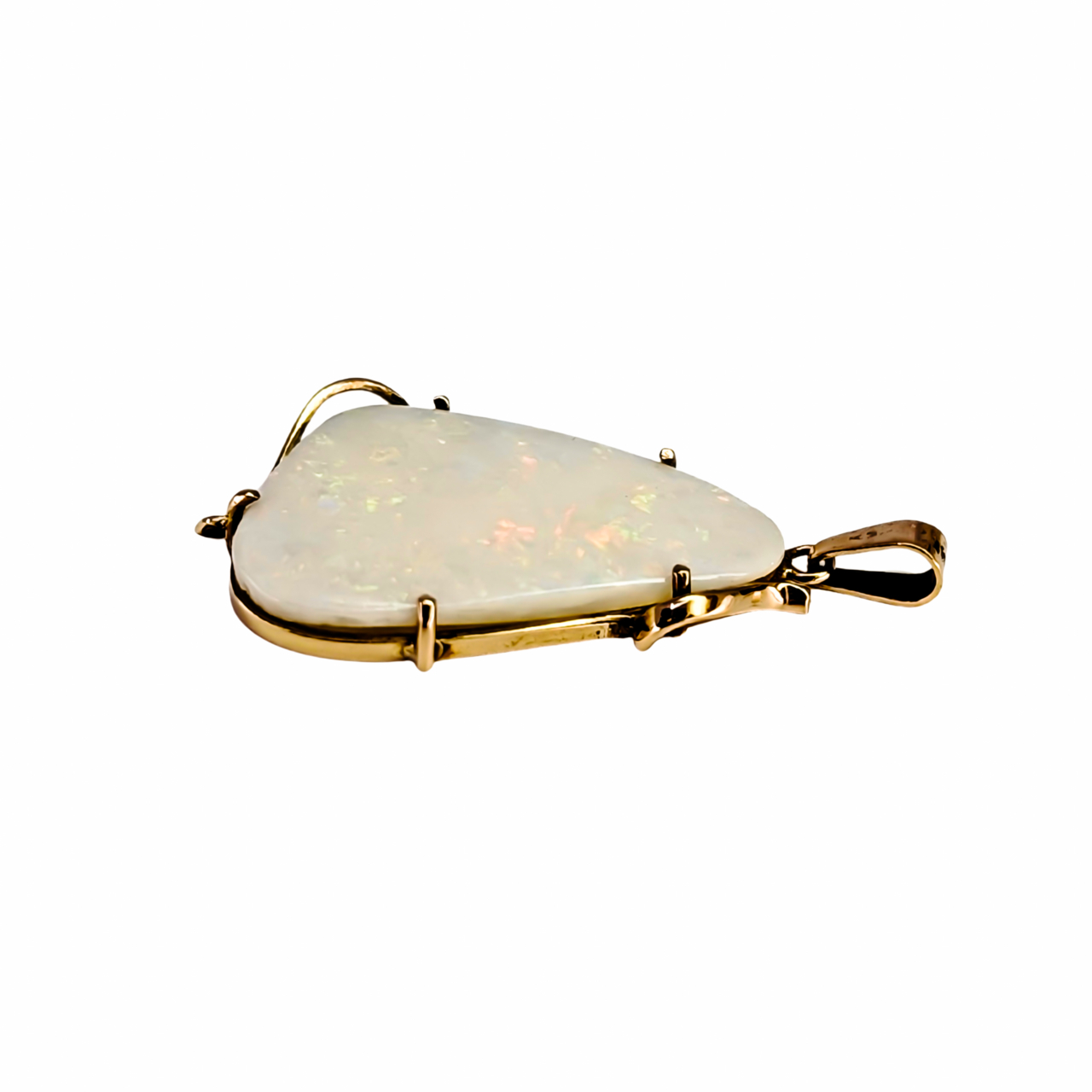 14ct Yellow Gold Solid Opal Pendant #67992 14ct Yellow Gold Solid Opal Pendant #67992 - Image 6