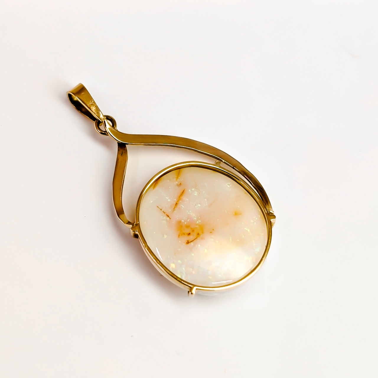 14ct Yellow Gold Solid White Opal Pendant #68009 14ct Yellow Gold Solid White Opal Pendant #68009 - Image 7