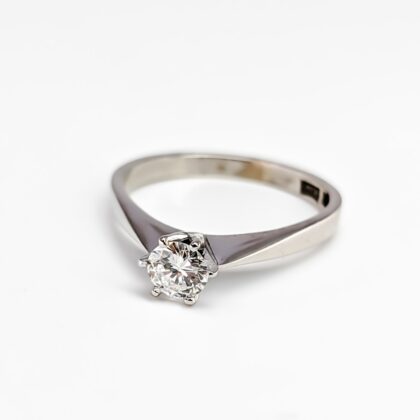 18ct White Gold 0.40ct F/VVS Diamond Ring Valuation $5,150 #68200