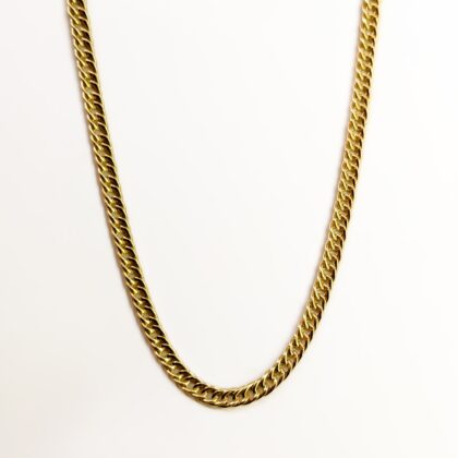 18ct Yellow Gold Cuban Chain – 50cm – 6mm Wide – 34.5g #68580