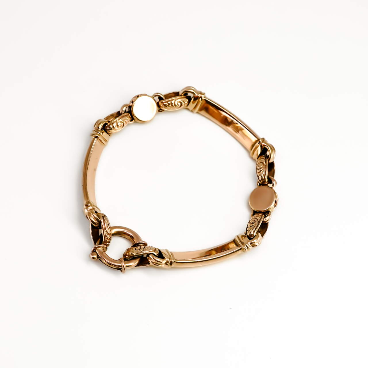 9ct Rose Gold Engraved Link Bracelet 18cm #68581 9ct Rose Gold Engraved Link Bracelet 18cm #68581 - Image 9