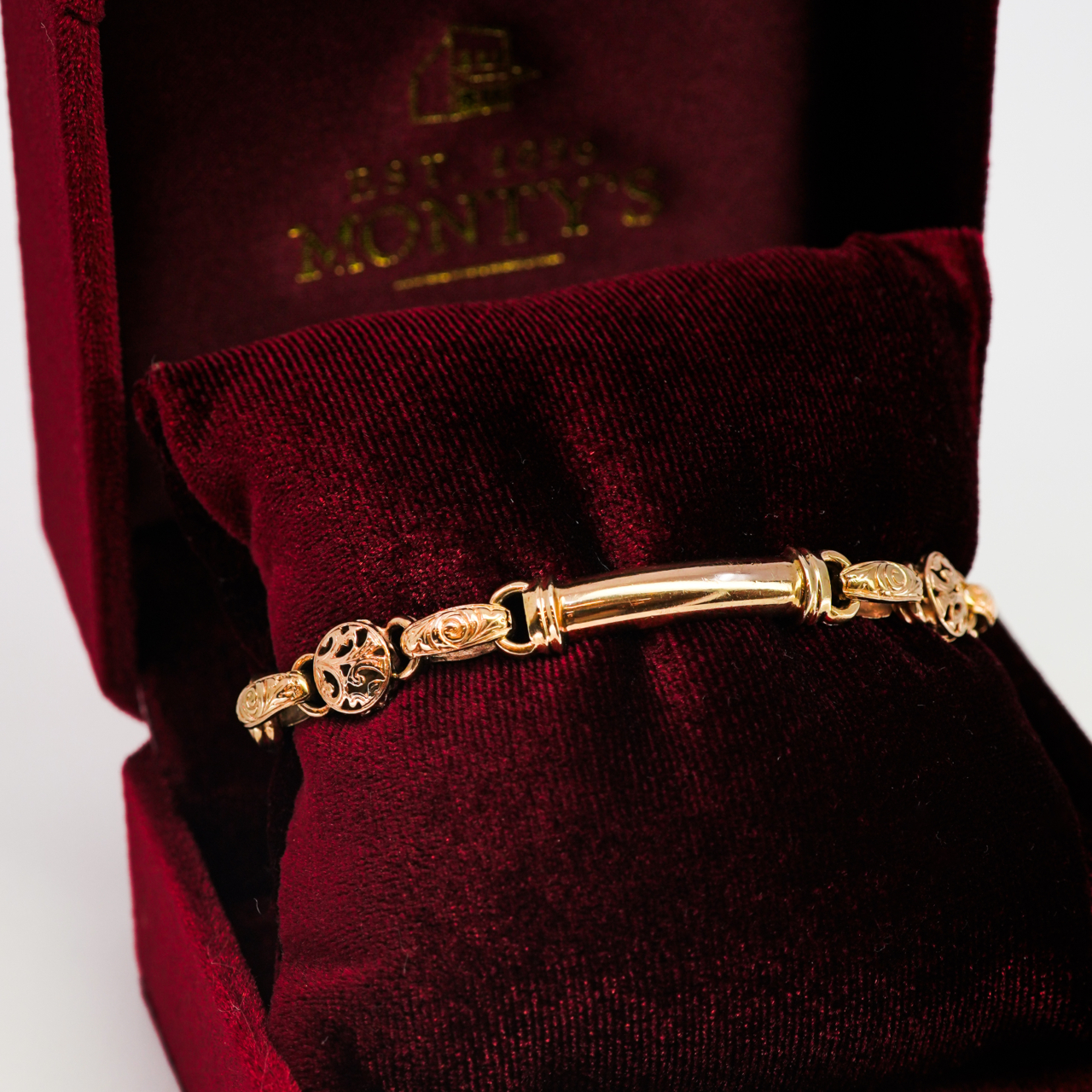 9ct Rose Gold Engraved Link Bracelet 18cm #68581 9ct Rose Gold Engraved Link Bracelet 18cm #68581 - Image 12