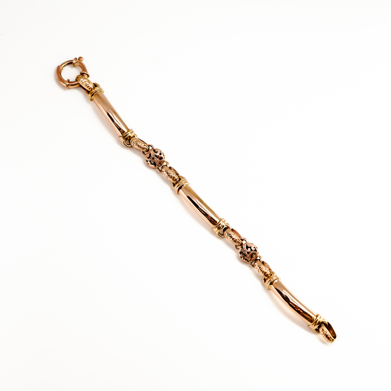 9ct Rose Gold Engraved Link Bracelet 18cm #68581 9ct Rose Gold Engraved Link Bracelet 18cm #68581 - Image 4