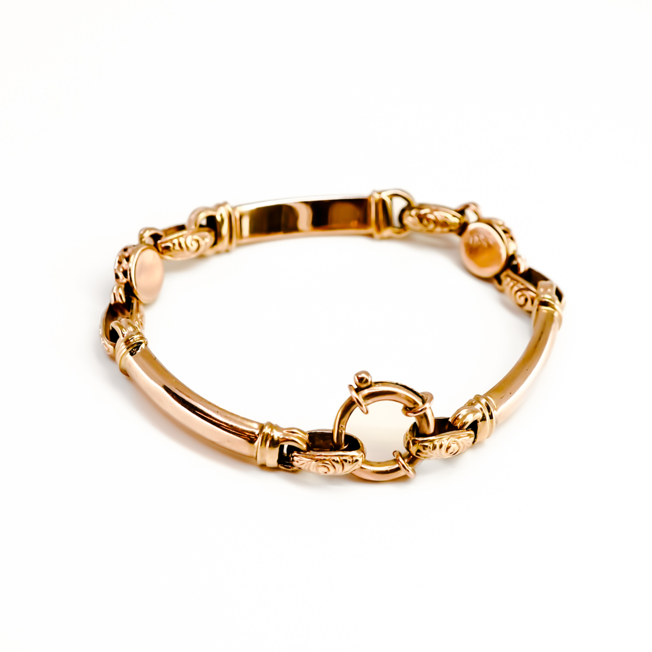 9ct Rose Gold Engraved Link Bracelet 18cm #68581 9ct Rose Gold Engraved Link Bracelet 18cm #68581 - Image 6