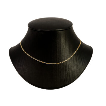 9ct Yellow Gold Curb Link Chain Necklace - 39cm #67957