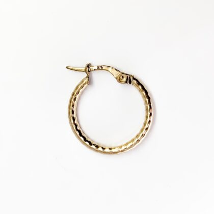9ct Yellow Gold Single Hoop Earring – 18mm #68459