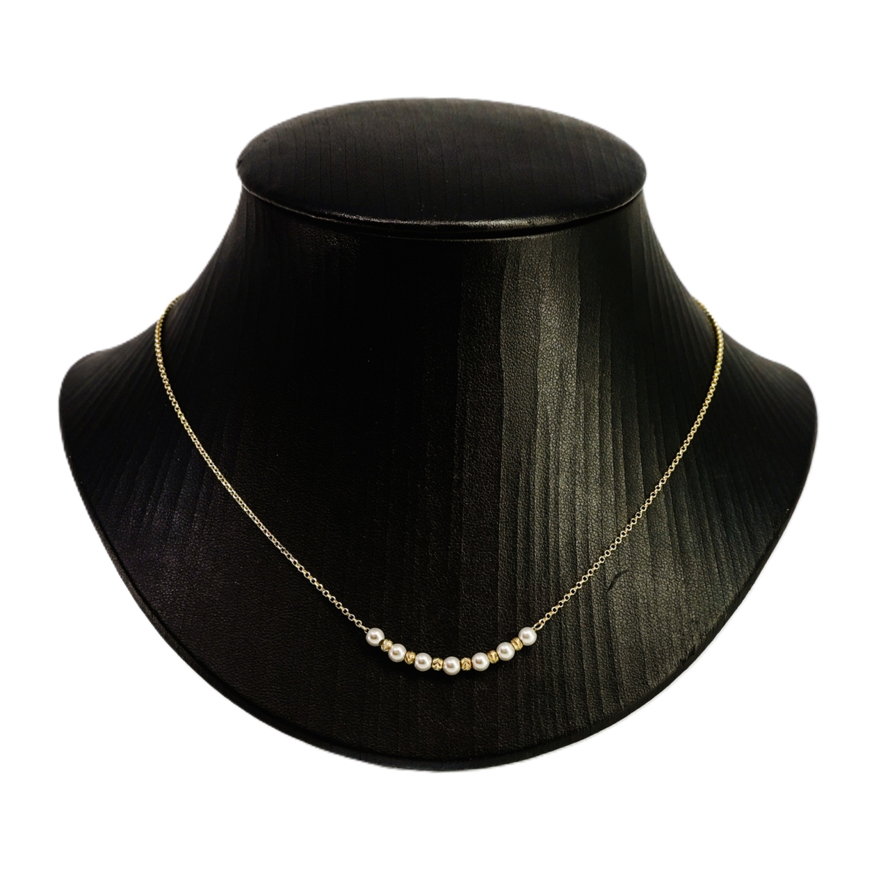 Gold-Plated Sterling Silver Beaded Necklace – 40 to 45cm – 3.1g #68267 Gold-Plated Sterling Silver Beaded Necklace – 40 to 45cm – 3.1g #68267