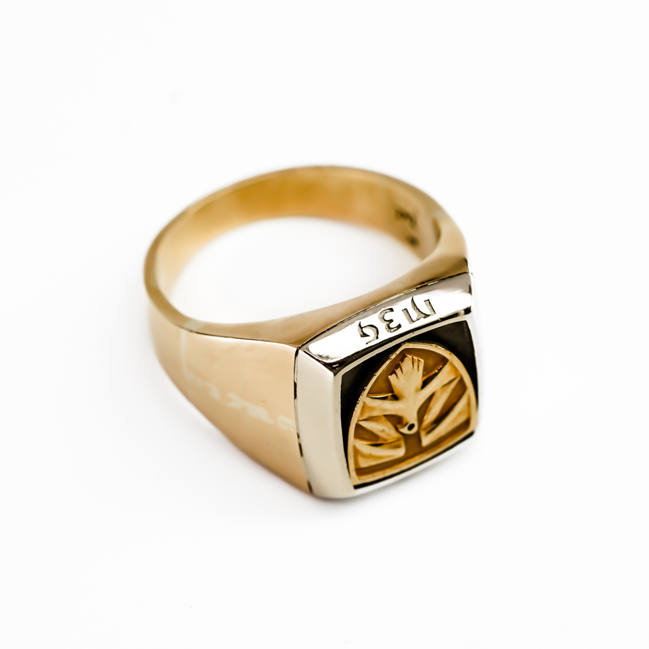 Heavy Solid 9ct Yellow Gold Military Style Signet Ring – Size Z+6 #67853 Heavy Solid 9ct Yellow Gold Military Style Signet Ring – Size Z+6 #67853 - Image 5