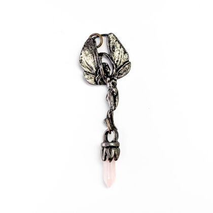 Metal Fairy Pendant with Quartz Crystal #68265