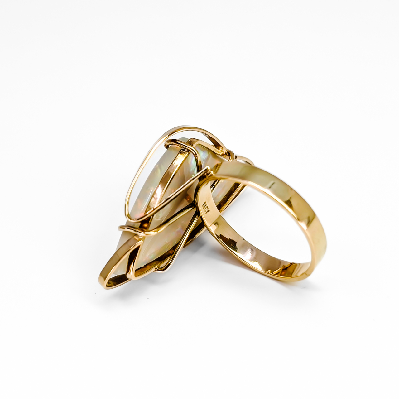 14ct Yellow Gold Opal Ring – Valued at $3315 – Size P 1/2 #68000 14ct Yellow Gold Opal Ring – Valued at $3315 – Size P 1/2 #68000 - Image 3