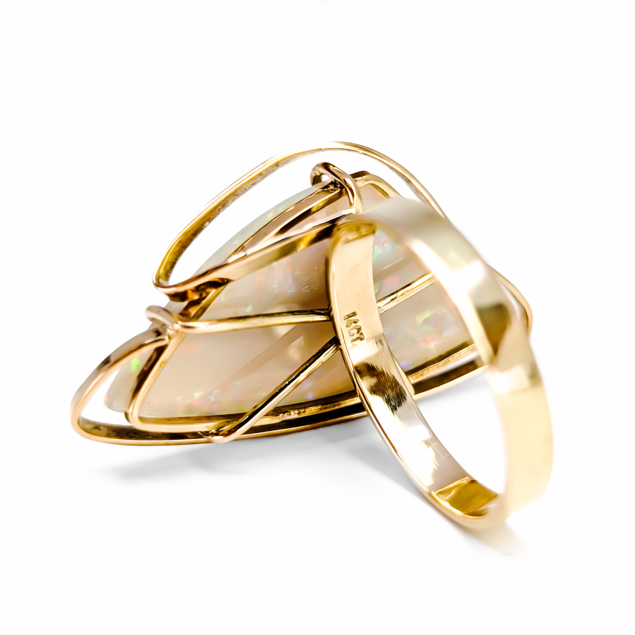 14ct Yellow Gold Opal Ring – Valued at $3315 – Size P 1/2 #68000 14ct Yellow Gold Opal Ring – Valued at $3315 – Size P 1/2 #68000 - Image 4