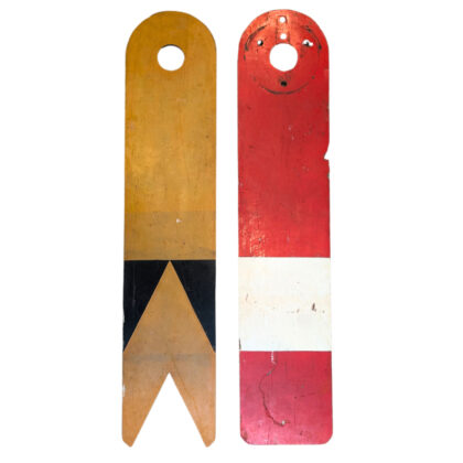 Pair of Vintage Semaphore Railway Signal Arms – 120cm - Collectable #67958