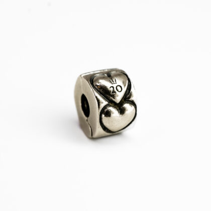 Pandora Sterling Silver Love Heart Clip Charm #67757-12