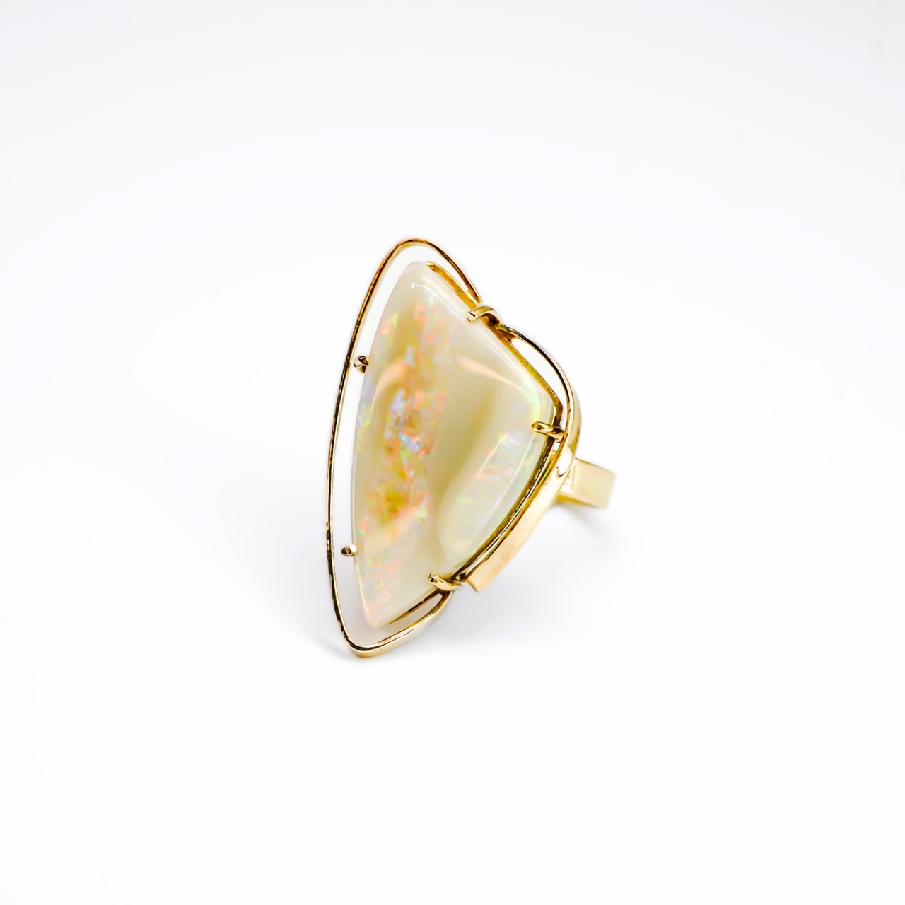 14ct Yellow Gold Opal Ring – Valued at $3315 – Size P 1/2 #68000 14ct Yellow Gold Opal Ring – Valued at $3315 – Size P 1/2 #68000 - Image 8