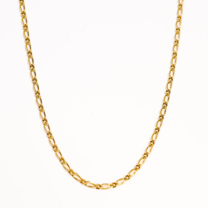 9ct Yellow Gold 1-1 Figaro Chain Necklace 48cm – 3mm Wide #68693