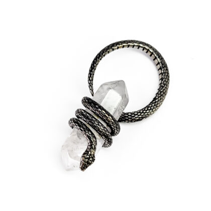 Snake Metal & Quartz Pendant #68258