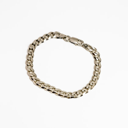 Sterling Silver Curb Link Bracelet 21cm #68560