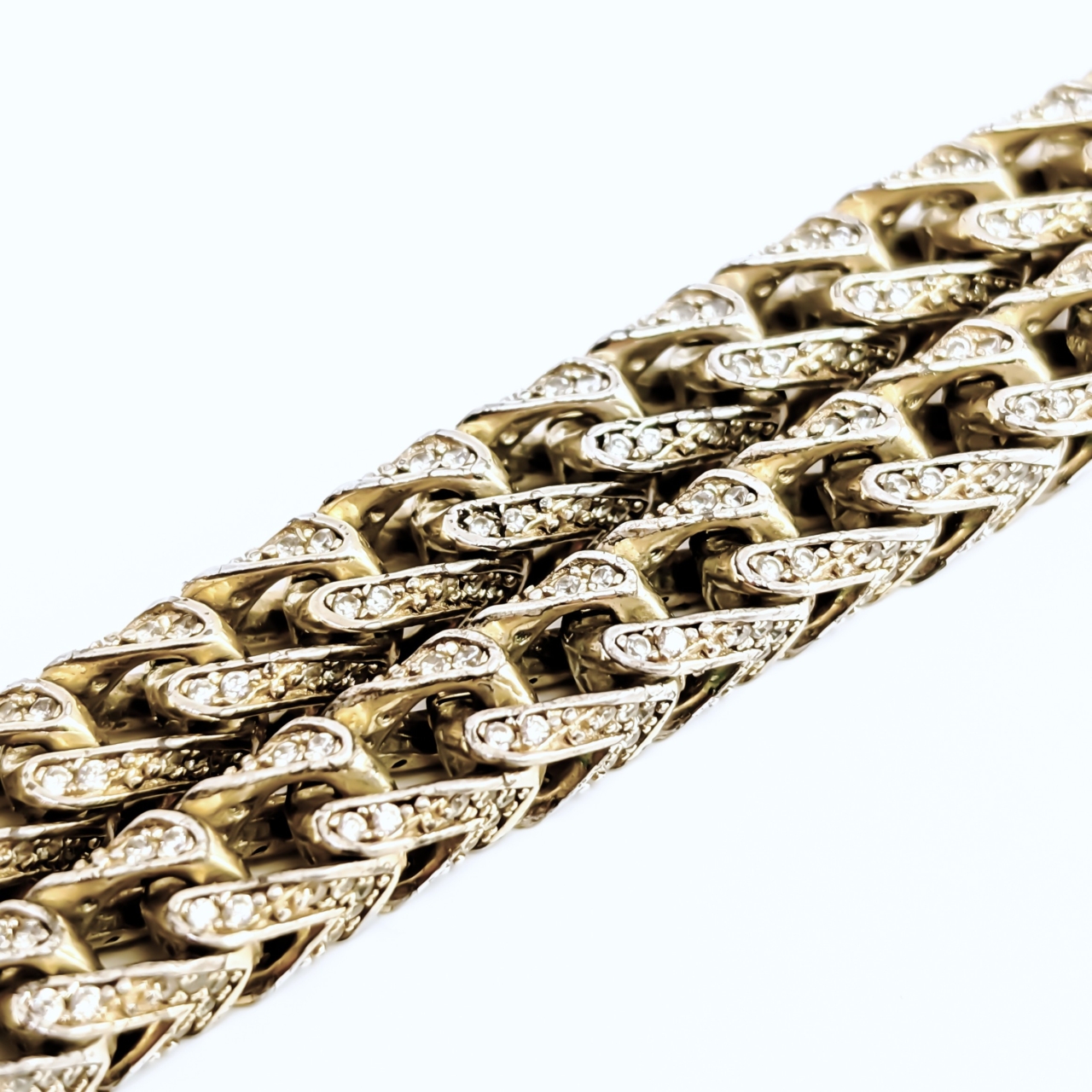 Sterling Silver Large Gem-Set Box Chain – 56cm – 82.0g – 5.3mm Wide #68498 Sterling Silver Large Gem-Set Box Chain – 56cm – 82.0g – 5.3mm Wide #68498 - Image 3