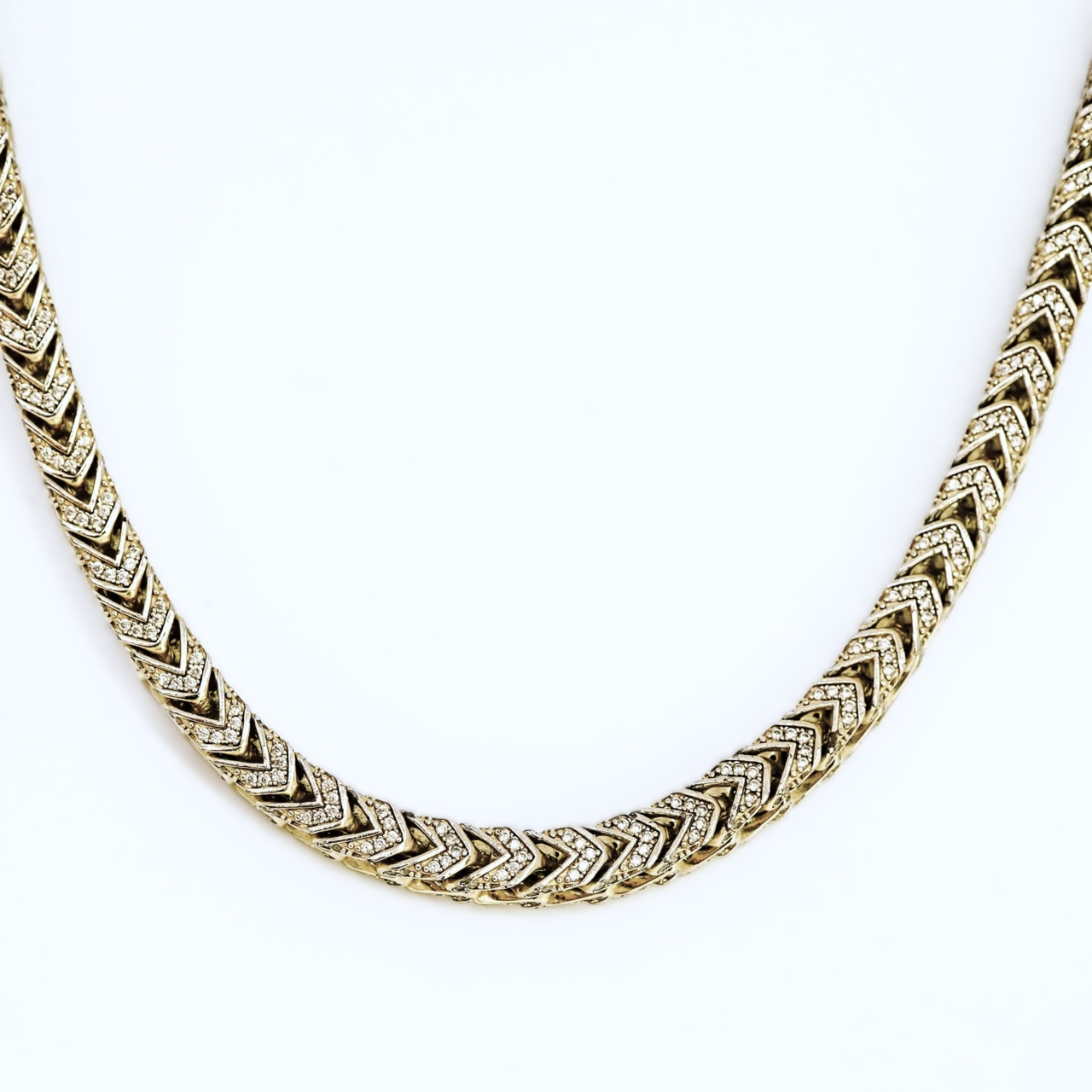 Sterling Silver Large Gem-Set Box Chain – 56cm – 82.0g – 5.3mm Wide #68498 Sterling Silver Large Gem-Set Box Chain – 56cm – 82.0g – 5.3mm Wide #68498 - Image 4