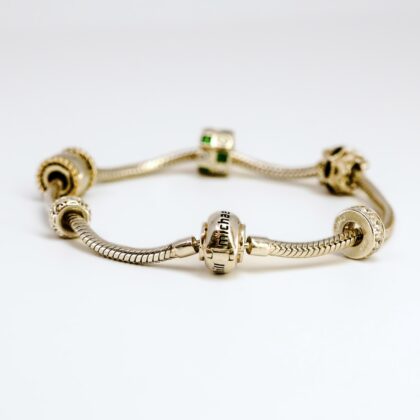 Sterling Silver Michael Hill Bracelet with 5 Sterling Silver Charms #68763