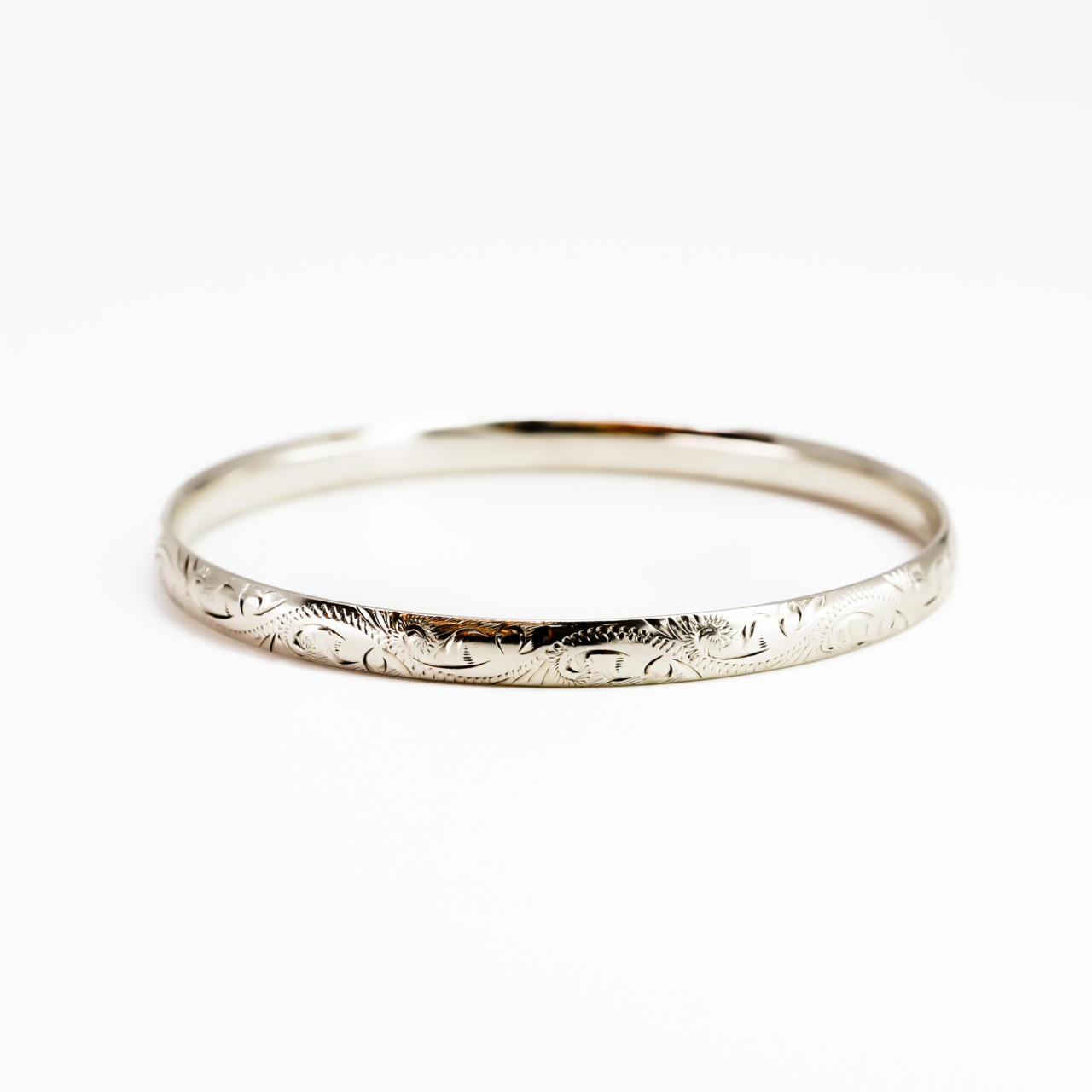 Sterling Silver Ornate Round Bangle 65mm #68563 Sterling Silver Ornate Round Bangle 65mm #68563 - Image 4