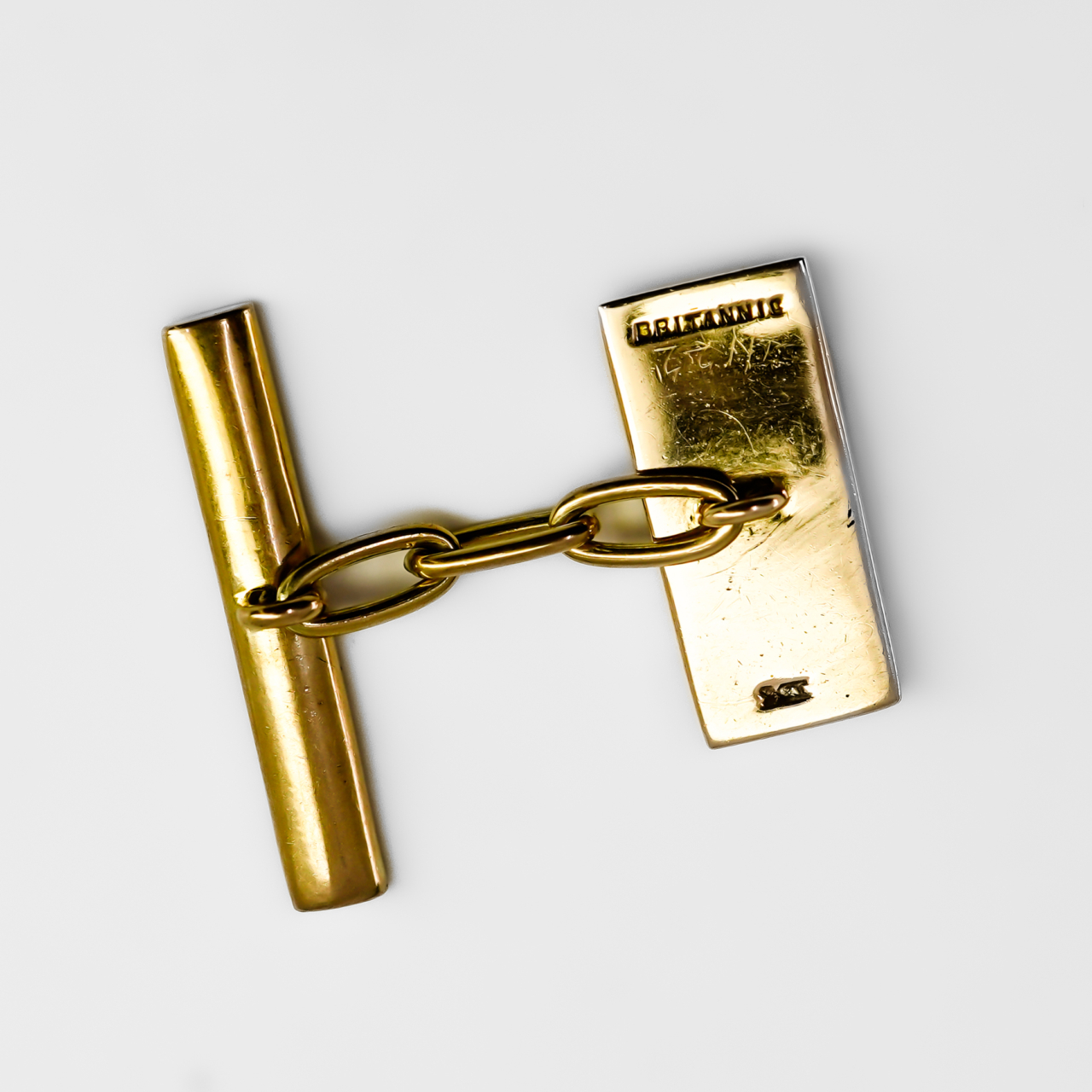 Vintage 9ct Yellow Gold Britannic Rectangle Onyx Cufflinks #63994 Vintage 9ct Yellow Gold Britannic Rectangle Onyx Cufflinks #63994 - Image 13