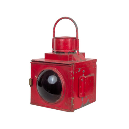 Vintage Red Railway Signal Lantern / Lamp with Clear & Red Lens #67921-1