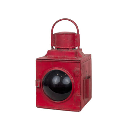 Vintage Red Railway Signal Lantern / Lamp with Clear & Red Lens #67921