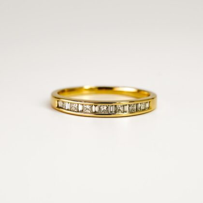 18ct Yellow Gold Channel Set Diamond Ring #68666