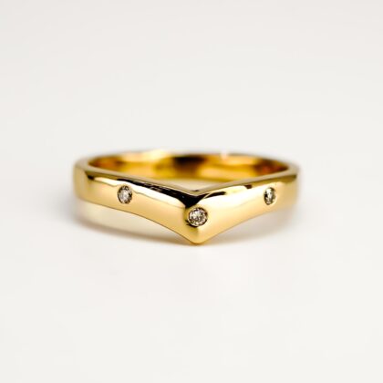 18ct Yellow Gold Diamond Ring – Size I #68276