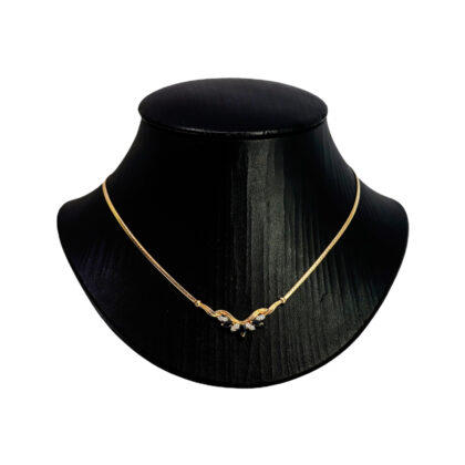 18ct Yellow Gold Sapphire and Diamond Necklace #68883