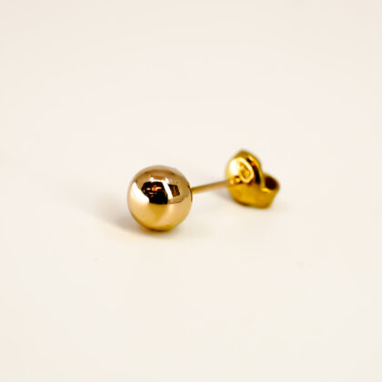 21ct Yellow Gold Ball Stud Single Earring #68689