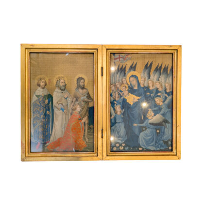 Antique Arundel Society Chromolithograph “Richard II Before the Madonna With Saints & Angels” Circa 1882 #65363