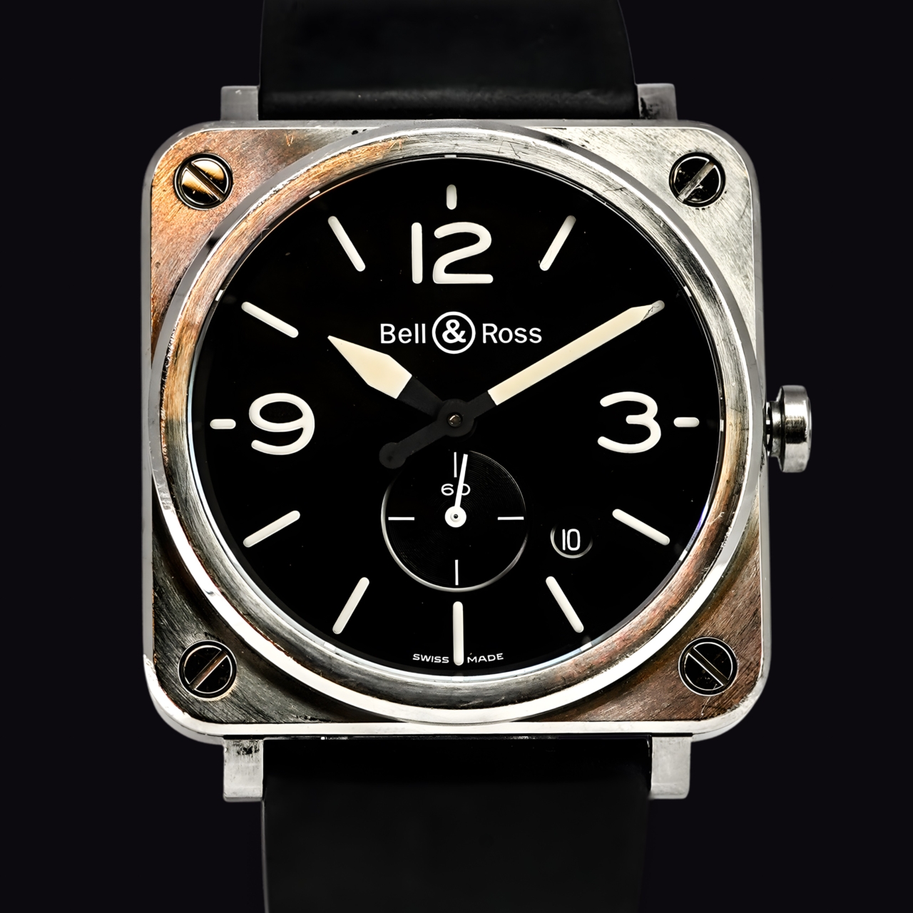 Bell & Ross BRS-64-S Quartz Stainless Steel Watch 39mm #68877 Bell & Ross BRS-64-S Quartz Stainless Steel Watch 39mm #68877