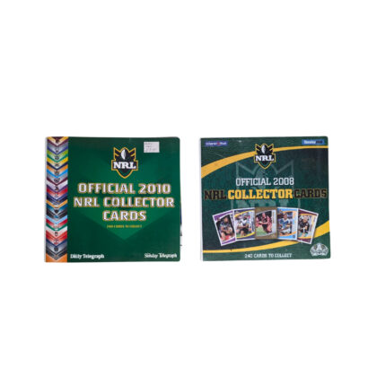 Pair of Official NRL Collector Cards Albums 2008 & 2010 – Almost Complete #63809-7