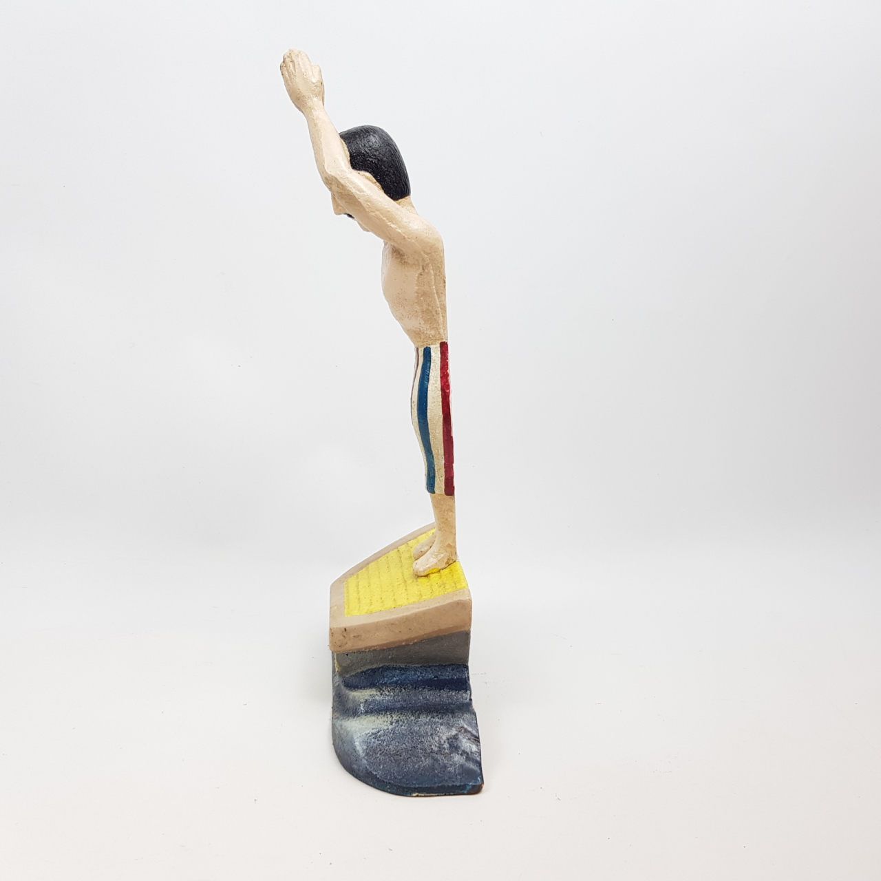 SS Bella Cast Iron Diver Figurine Vintage Style Reproduction Swimming Decor 35cm #40321 - Image 2