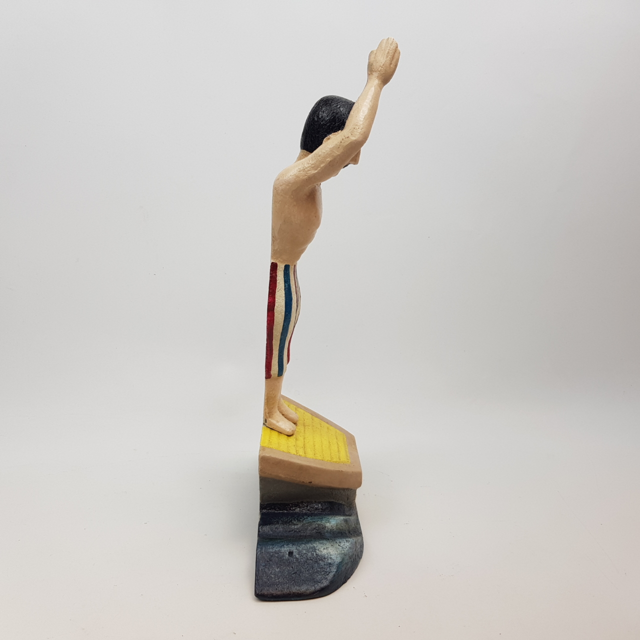 SS Bella Cast Iron Diver Figurine Vintage Style Reproduction Swimming Decor 35cm #40321 - Image 4