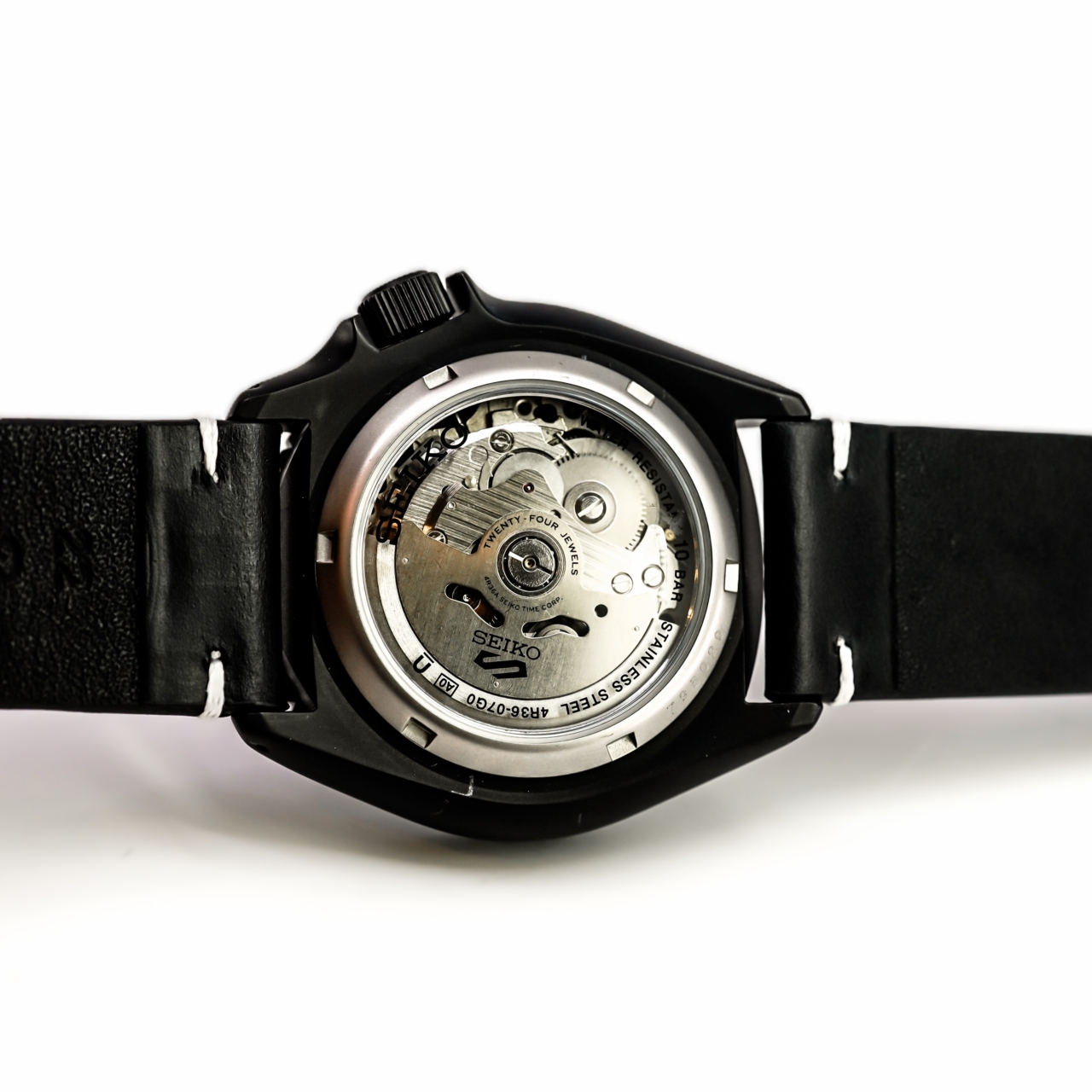 Seiko 5 Sports SRPD79K1 Blackout Automatic 42mm – 4R36 – Leather Band – Men’s Watch #68819 Seiko 5 Sports SRPD79K1 Blackout Automatic 42mm – 4R36 – Leather Band – Men’s Watch #68819 - Image 9