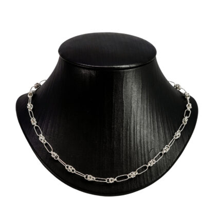 Solid Silver Knotted Necklace 68cm 22.4g #68426