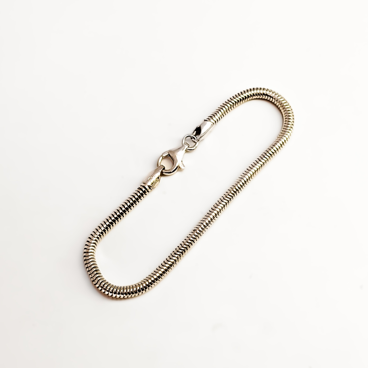 Sterling Silver 925 Snake Bracelet – 17cm – 3mm Wide #68810 Sterling Silver 925 Snake Bracelet – 17cm – 3mm Wide #68810 - Image 3