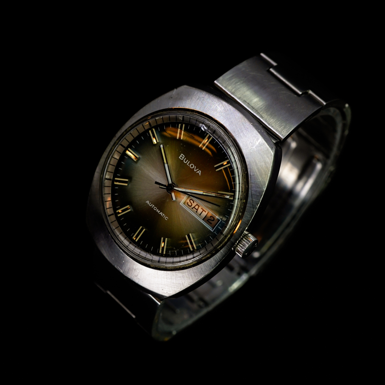 Vintage Bulova Automatic Watch Ref. 3-428130 Green Dial 36mm #68736 Vintage Bulova Automatic Watch Ref. 3-428130 Green Dial 36mm #68736 - Image 4