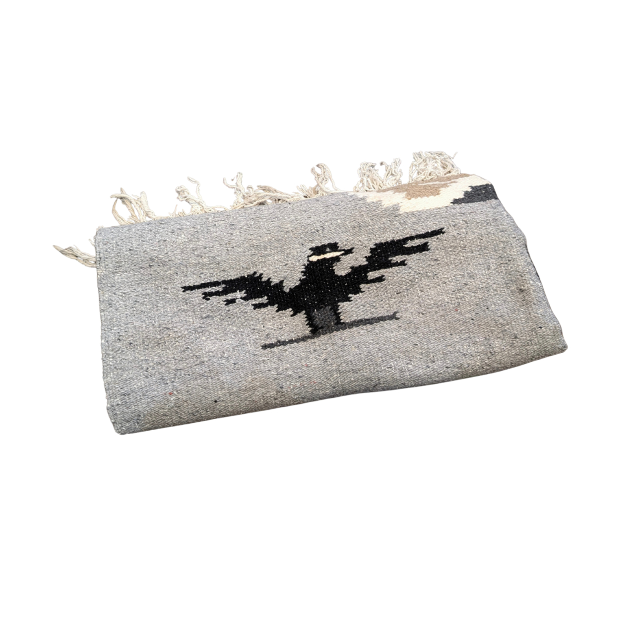 Vintage Double Eagle Wool Poncho Grey And Black #68420 Vintage Double Eagle Wool Poncho Grey And Black #68420 - Image 4