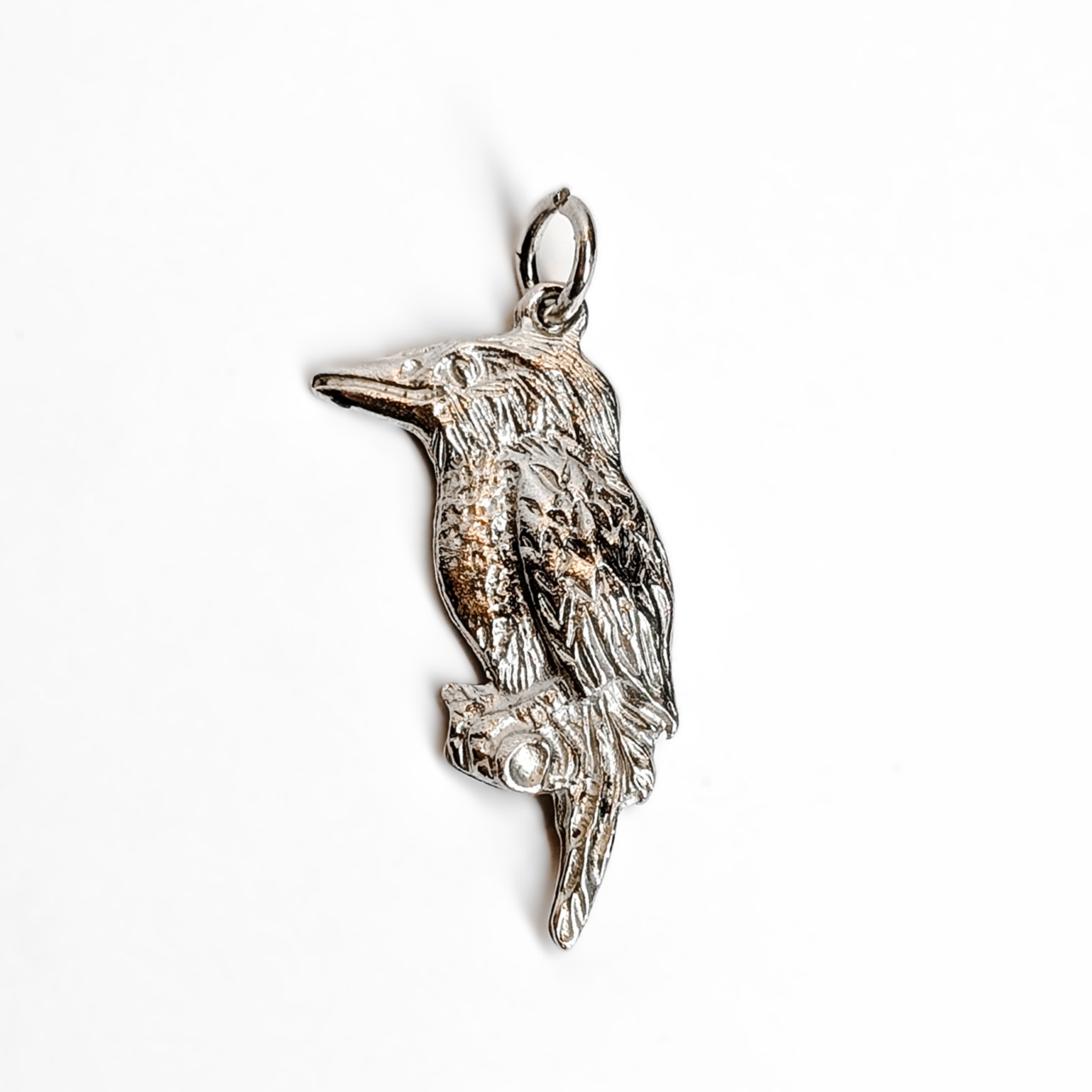 Vintage Sterling Silver 3D Kookaburra Australia Charm #68914-13