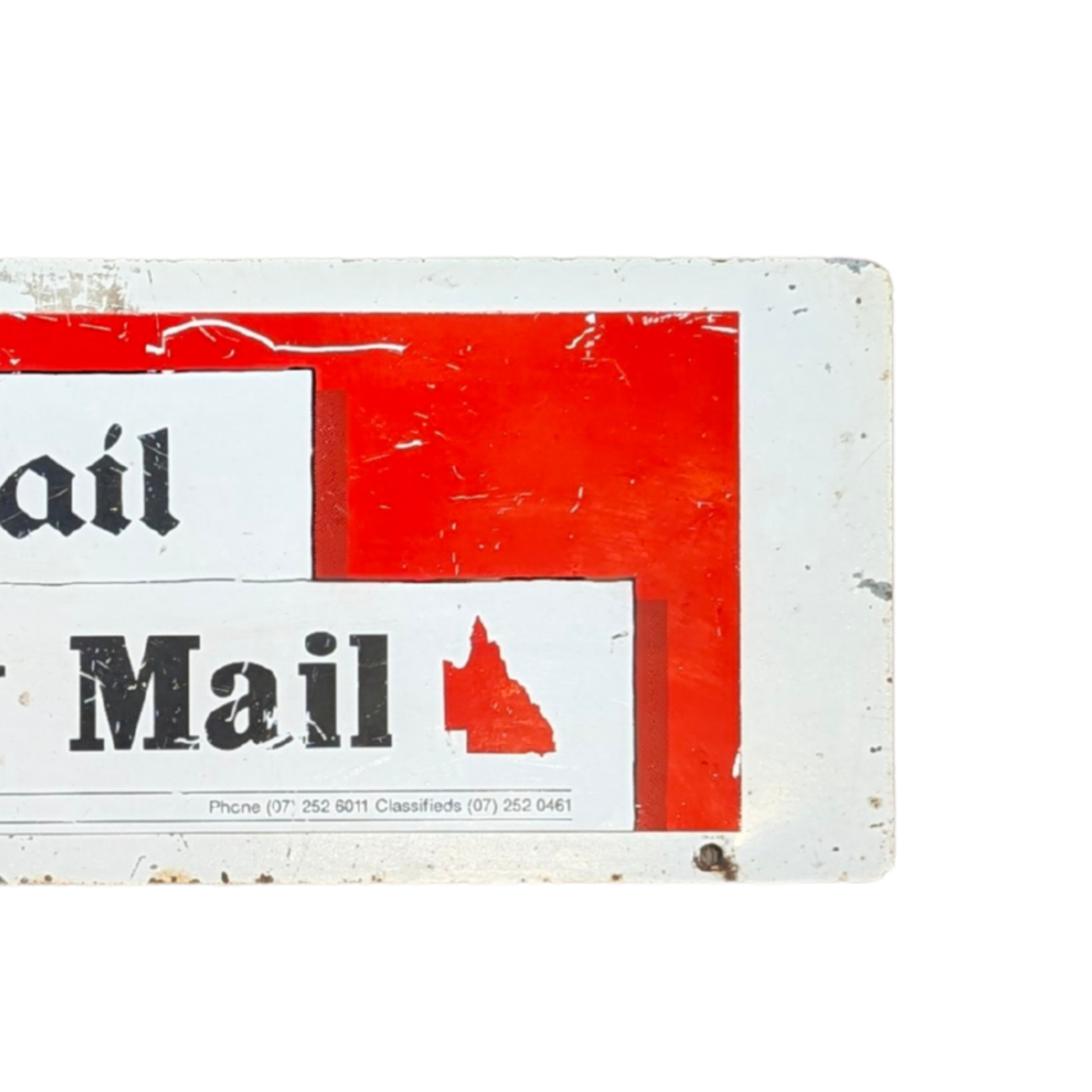 Vintage The Courier-Mail / Sunday Mail Metal Sign 91cm x 23cm #68964 Vintage The Courier-Mail / Sunday Mail Metal Sign 91cm x 23cm #68964 - Image 4