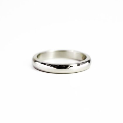 18ct White Gold 2.9mm Ring Band Size J #69069