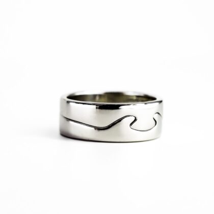 18ct White Gold Georg Jensen Fusion End Ring Size 57/ Q1/2 #68501