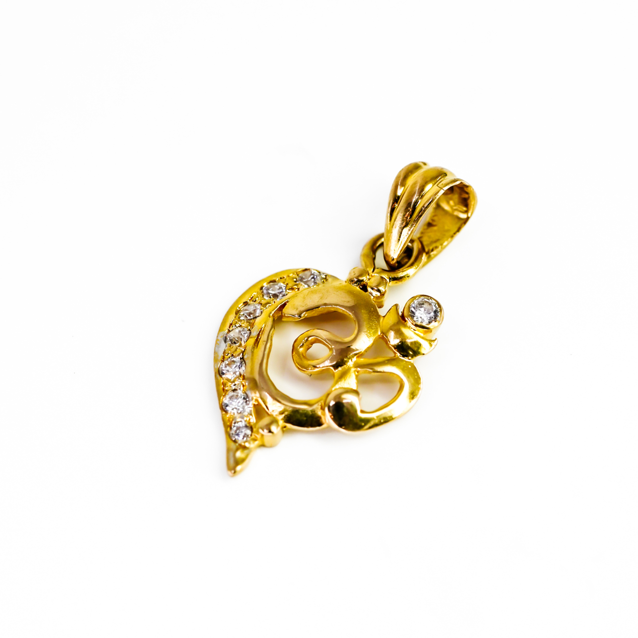 20ct Yellow Gold Om Symbol Pendant #68935 20ct Yellow Gold Om Symbol Pendant #68935 - Image 4