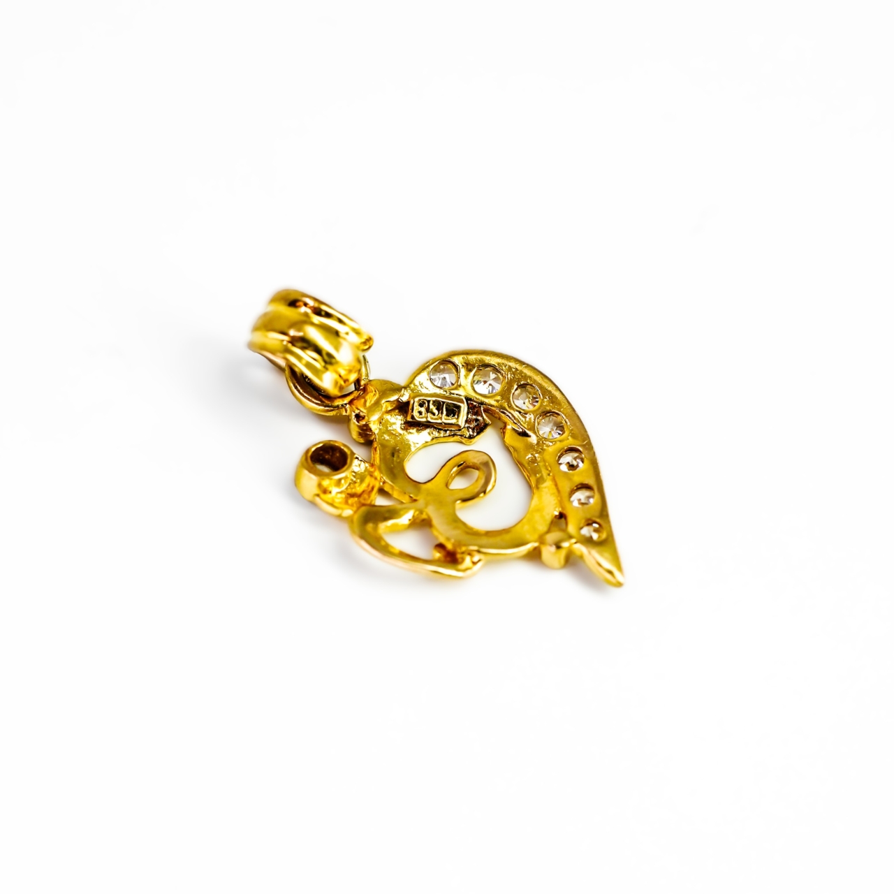 20ct Yellow Gold Om Symbol Pendant #68935 20ct Yellow Gold Om Symbol Pendant #68935 - Image 6